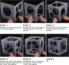 14 Holes Balloon Sizer Cube, Measurement Tool with Instructions for Arches, Colu