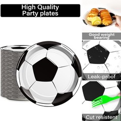 50-Count Soccer Plates and Napkins for Birthday Bashes – Eco-Friendly Disposable