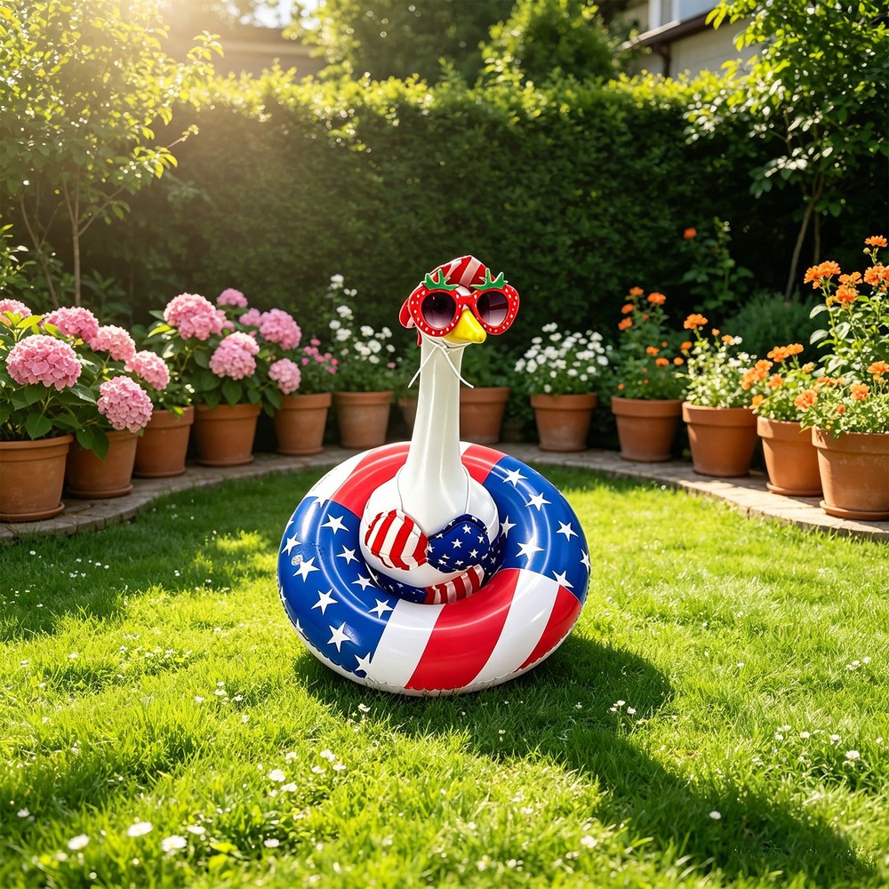 1Set Striped Bikini Stylish Patriotic Porch Goose Outfits Unique Creative Yard