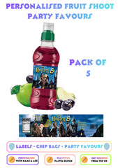 Personalised Wizard Fruit Shoot Labels Birthday Party Decorations UK