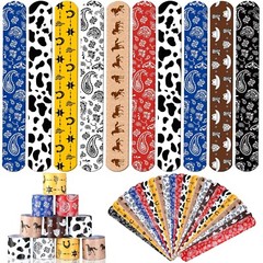 48 Pack Western Party Slap Bracelets Cowboy Cowgirl Bracelets Horse Wristband…