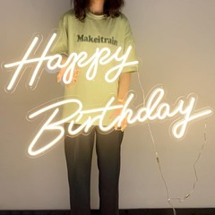 66″/39″ Extra Large Happy Birthday Neon Super Large Happy Birthday Neon Sign