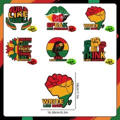 Black History Disposable Multicolor Set (Plates Napkins Cups Forks Tablecover)