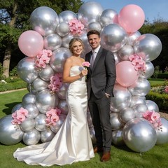110pcs Metallic silver Balloons, Metallic silver Latex Balloons 12 inch, silv…