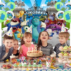 Monsters University Party Supplies Set Plates Balloons Cake Toppers Banner