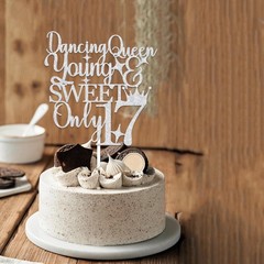 Dancing Queen Young Sweet Only 17 Cake Topper Happy Girls 17th Birthday Cake…