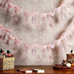 15pcs Bow Garland for Wall Backdrop Wedding Birthday Festive Room Decor