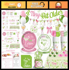 193pcs Birthday Party Decoration Set for 25 – Plates, Napkins, Banner & More!