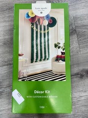 Kate Spade New York Decor Kit Streamer Honey Comb and Customizable Letter Kit