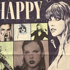 Taylor Swift Happy Birthday Banner Celebration Wall Hanging 38X56” Era Tour