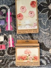 Party planning supplies- 6 backdrops, paper lanterns and fans, garland