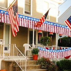3Pack 30ft 4th of July Decorations Banner USA 30 feet, Red White Blue （3pcs）