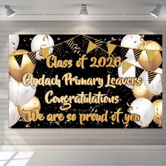 Personalised Graduation Background Banner School Leaver 2026 party decoration