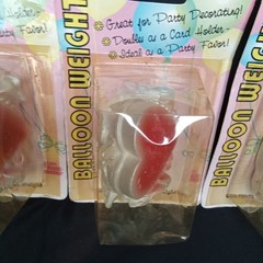 Vintage 1960s Miller Studio Rose Heart Balloon Weight Set Of 3 Sealed NOS
