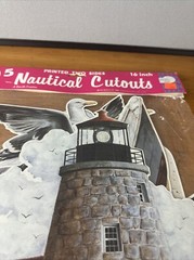 Vintage 1986 Beistle 16″ Nautical 2-sided Diecut Cutouts 5 Pack Decorations RARE