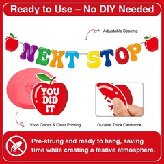 Preschool Graduation Decorations Kindergarten Banner & Hanging Swirls Set
