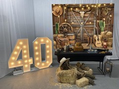 Western Cowboy Backdrop 7x5ft Banner Rustic Wooden Barn House Photography Bac…