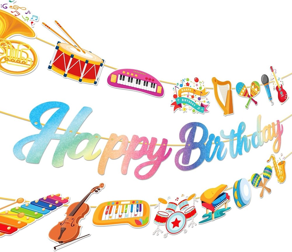 Musical Birthday Party Supplies Banner Pet Musicals