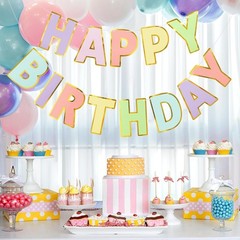 Happy Birthday Banner – 9ft Pre-Strung Happy Birthday Sign for Women, Men, Gi…