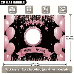 1pc 2D Personalized Custom Name Age Number Birthday Banner Indoor Outdoor Party❀