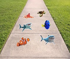 6 Finding Nemo Dory Removable Floor Decals Sidewalk Birthday Party Decorations