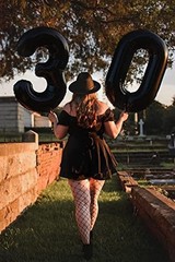 30Th Birthday Decorations For Her Him Balloons for 30 Birthday Number 30 Black