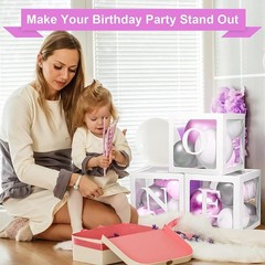 1st Birthday Party Decorations 3 Piece Balloon Box Set Kids Party Gift Ideas