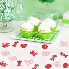 100 Pcs Strawberry Confetti, Happy Birthday Colorful Paper Scraps Strawberry …