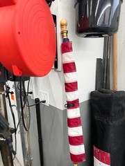 Veteran-Designed Flag Pole Clip | 3D Printed Universal Flagpole Accessory Black