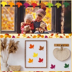 108 PCS Thanksgiving Fall Leaves Cutouts Bulletin Board Autumn Craft 3.5 In