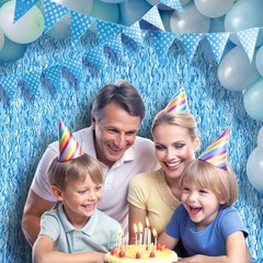 2 PCS Wavy Blue Backdrop Curtain Tinsel Streamers 3.2×6.5 Ft Foil Party Decor