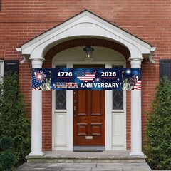 American 250th Anniversary Banner 300x60cm/10x2ft American Patriotic Flag USA 1