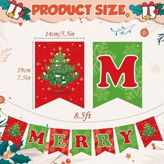 Reusable Merry Christmas Photo Backdrop – 7.48″ x 393″ for Cheerful Celebrations