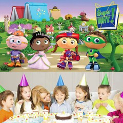 Super Why Party Supplies Birthday Decor Backdrop Banner Vinyl 5x3ft