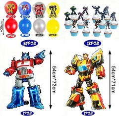 Party Supplies Kit Balloons Banner Cake Toppers Birthday Decorations
