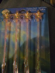 Disney Tinker Bell Vintage Hallmark 4 Magic Wands Birthday Party Favors RARE