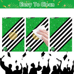 7-Pack Graduation Party Decorations Set 3 Green Graduation Tablecloths 54X108In