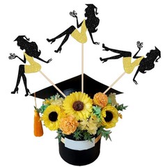 12 PCS High Heel Girl Graduation Centerpiece Sticks Class of 2026 Gold