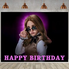 M3GAN Party Supplies Backdrop Banner Poster Vinyl Horror Theme Birthday Gift