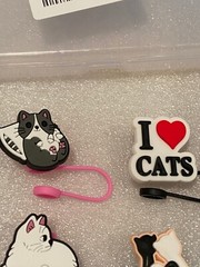 6 Silicone Straw Cover Caps (Cats Theme) *New/Open Package* bb1
