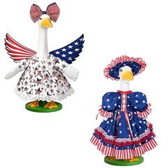 1Set Headwear Creative Porch Goose Outfits Eye-catching Patriotic Costume Yard