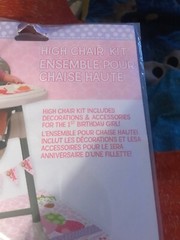 Unique Industries, Pink 1st Birthday High Chair kit.