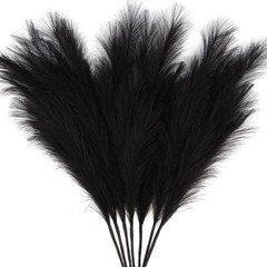 ZIFTY 7-Pcs 38″/3.1FT Black Pampas Grass Large Tall Fluffy 38in 7pcs,