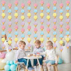 12 Pcs Ice Cream Banners Summer Party Decorations Garland Kit Ice Cream Hangi…