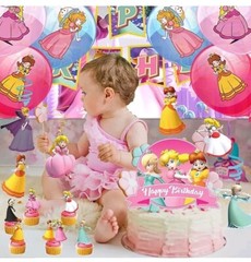 Mario Princess Peach Party Decorations, Mario Princess Peach Birthday Party Supp