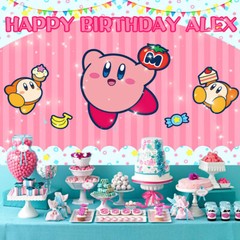 Kirby Personalised Custom Banner Backdrop Party Decorations Birthday Gift