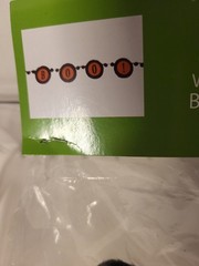 Halloween BOO Banner / Garland Black and Orange with Black Ball fringe 2.69 ft