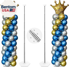 Balloon Column Stand Kit Sets of 2, 7 Feet Height Adjustable Balloon Tower Pilla