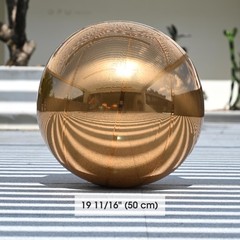 Yescom 2PCS 20″ Big Shiny Inflatable Mirror Ball Giant Reusable Hanging Gold