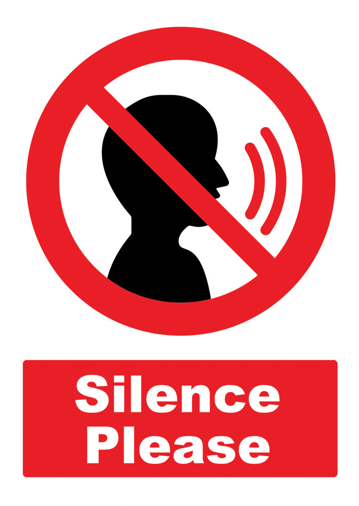 Silence Please Wall Poster Print Sign Business School Exam Optional Laminated